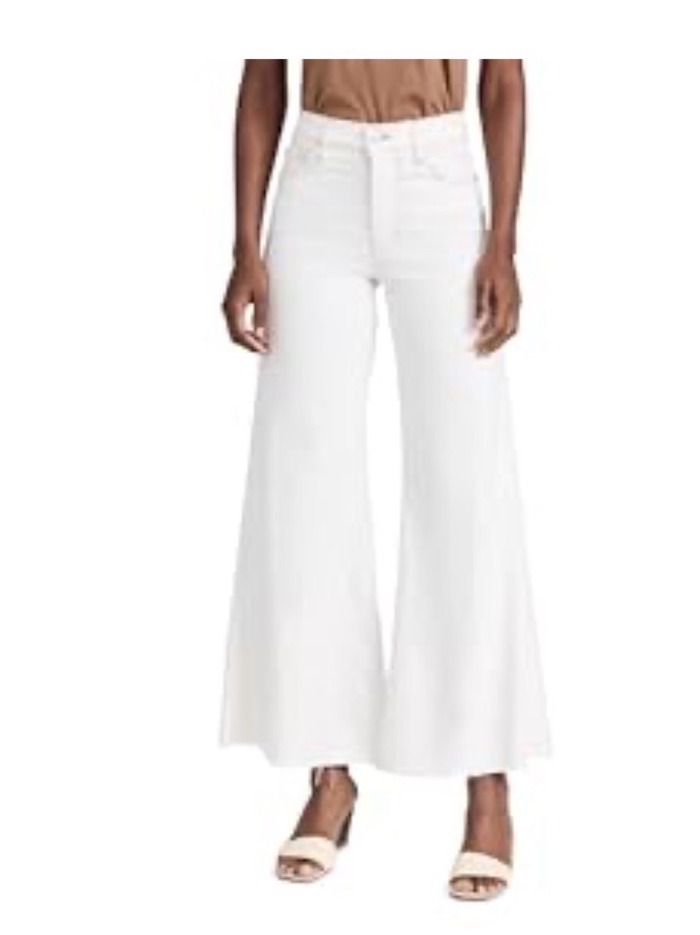 Nwot Frame Denim  High-Waist Wide Leg Jeans - White